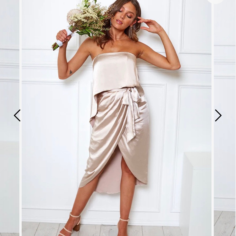 Fleur Strapless Dress - Champagne